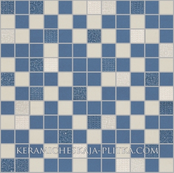 Mosaico Futura Pafos Marfil-Azul